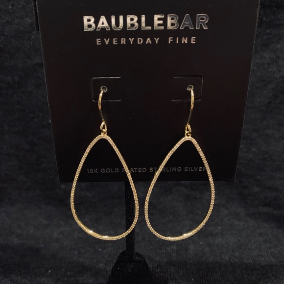 BaubleBar Jewelry - BaubleBar Sterling Silver Gold Plated Hoops. BaubleBar Jewelry - BaubleBar Sterling Silver Gold Plated Hoops.